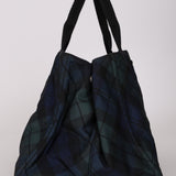 Prada Plaid Nylon Canapa Tote