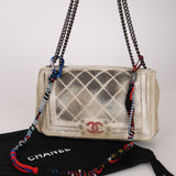 Ultra-Rare Chanel 2014 Tromp L’Oeil Graffiti Toile Oh My Boy Flap
