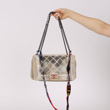 Ultra-Rare Chanel 2014 Tromp L’Oeil Graffiti Toile Oh My Boy Flap