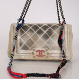 Ultra-Rare Chanel 2014 Tromp L’Oeil Graffiti Toile Oh My Boy Flap