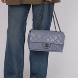 Chanel 2014 Deep Periwinkle Crinkle Calfskin Base Bag