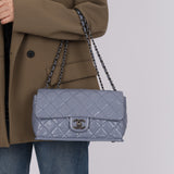 Chanel 2014 Deep Periwinkle Crinkle Calfskin Base Bag
