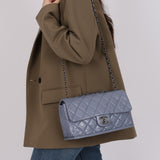 Chanel 2014 Deep Periwinkle Crinkle Calfskin Base Bag
