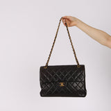 Rare Chanel 1996 Lambskin Medium Double Sided Single Flap Bag 24K GP
