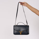 Hermès Kelly Cadena Lock Shoulder Bag Bleu Indigo Box 1979 GHW