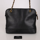 Chanel 1996 Caviar Quilted Triple CC Zip Tote 24K GP