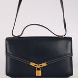 Hermès Kelly Cadena Lock Shoulder Bag Bleu Indigo Box 1979 GHW