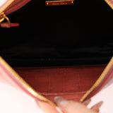Miu Miu Peach Vernice Croc Embossed Shoulder Bag
