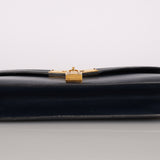 Hermès Kelly Cadena Lock Shoulder Bag Bleu Indigo Box 1979 GHW