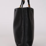 Prada Black Nappa Lambskin Buckle Shopper Tote
