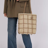 Chanel 2020 Shearling Shopping Chain Tote
