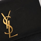 Limited Edition Saint Laurent Black Kahala Heart Chain Kate Shoulder Bag