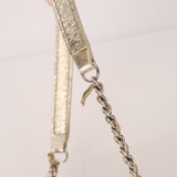 Chanel 2012 Metallic Champagne Crinkled Calfskin Accordion Small Clam Flap
