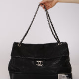 Chanel 2011 Black Calfskin Jumbo Flap Bag