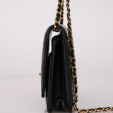 Chanel 2022 Lambskin Pearl Crush Turnlock Wallet on Chain AGHW