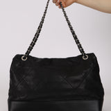 Chanel 2011 Black Calfskin Jumbo Flap Bag