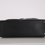 Chanel 2011 Black Calfskin Jumbo Flap Bag