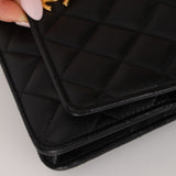 Chanel 2022 Lambskin Pearl Crush Turnlock Wallet on Chain AGHW