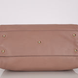 Gucci Taupe Calfskin Bamboo Shopper Medium Boston Bag