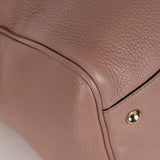 Gucci Taupe Calfskin Bamboo Shopper Medium Boston Bag