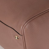 Gucci Taupe Calfskin Bamboo Shopper Medium Boston Bag