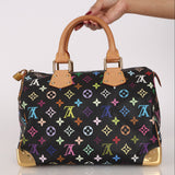Limited Edition Louis Vuitton Speedy 30 Takashi Murakami Black Multicolor Monogram