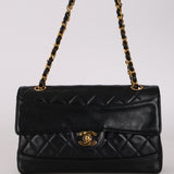 Chanel 1990 Lambskin Single Flap Bag 24K GP