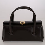 Gucci Chocolate Brown Boxcalf 1960s Boston Bag