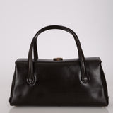 Gucci Chocolate Brown Boxcalf 1960s Boston Bag