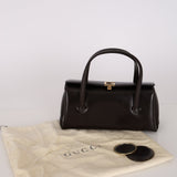 Gucci Chocolate Brown Boxcalf 1960s Boston Bag