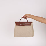 Hermès Herbag 31 Rouge H Toile and Vache Hunter 2002 GHW