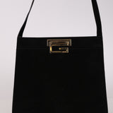 Gucci Black Suede Square G Shoulder Bag
