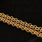 Chanel 1980s Suede Mademoiselle Chain Evening Bag 24K GP