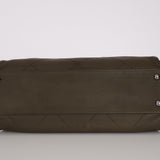 Chanel 2012 Olive Lambskin Hamptons CC Accordion Flap Bag