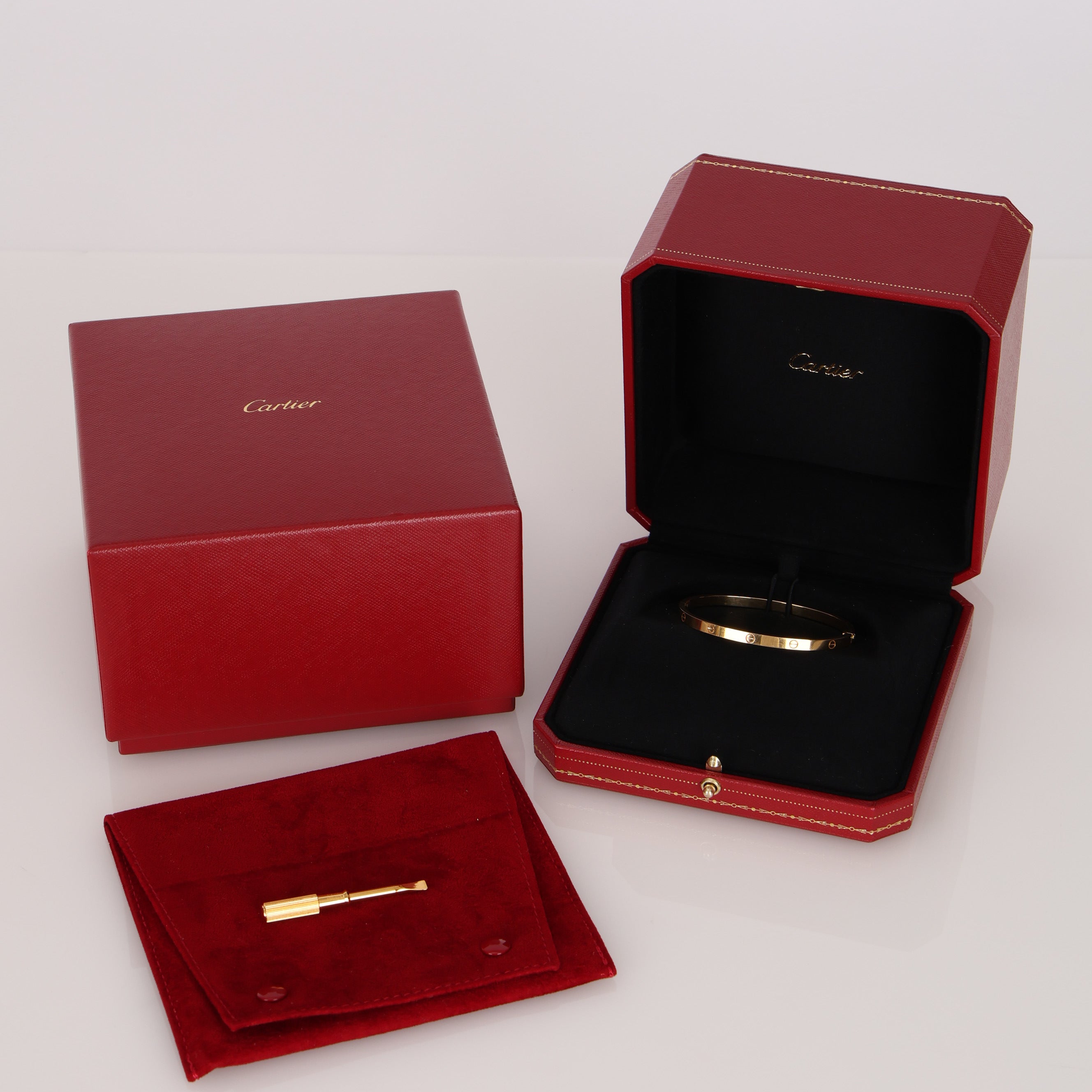 Cartier 18K Yellow Gold Small Love Bracelet 16