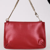 Gucci Red Leather Interlocking GG Heart Pochette