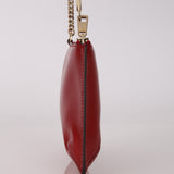 Gucci Red Leather Interlocking GG Heart Pochette