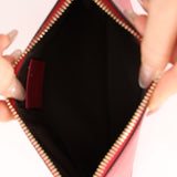 Gucci Red Leather Interlocking GG Heart Pochette