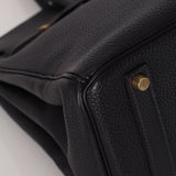 Hermès 1999 Bleu Marine Togo Birkin 35 Retourne GHW