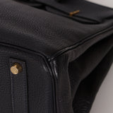 Hermès 1999 Bleu Marine Togo Birkin 35 Retourne GHW