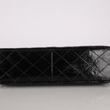 Chanel 1996 Patent XL Logo Maxi Turnlock Single Flap 24K GP
