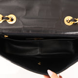 Chanel 1996 Patent XL Logo Maxi Turnlock Single Flap 24K GP