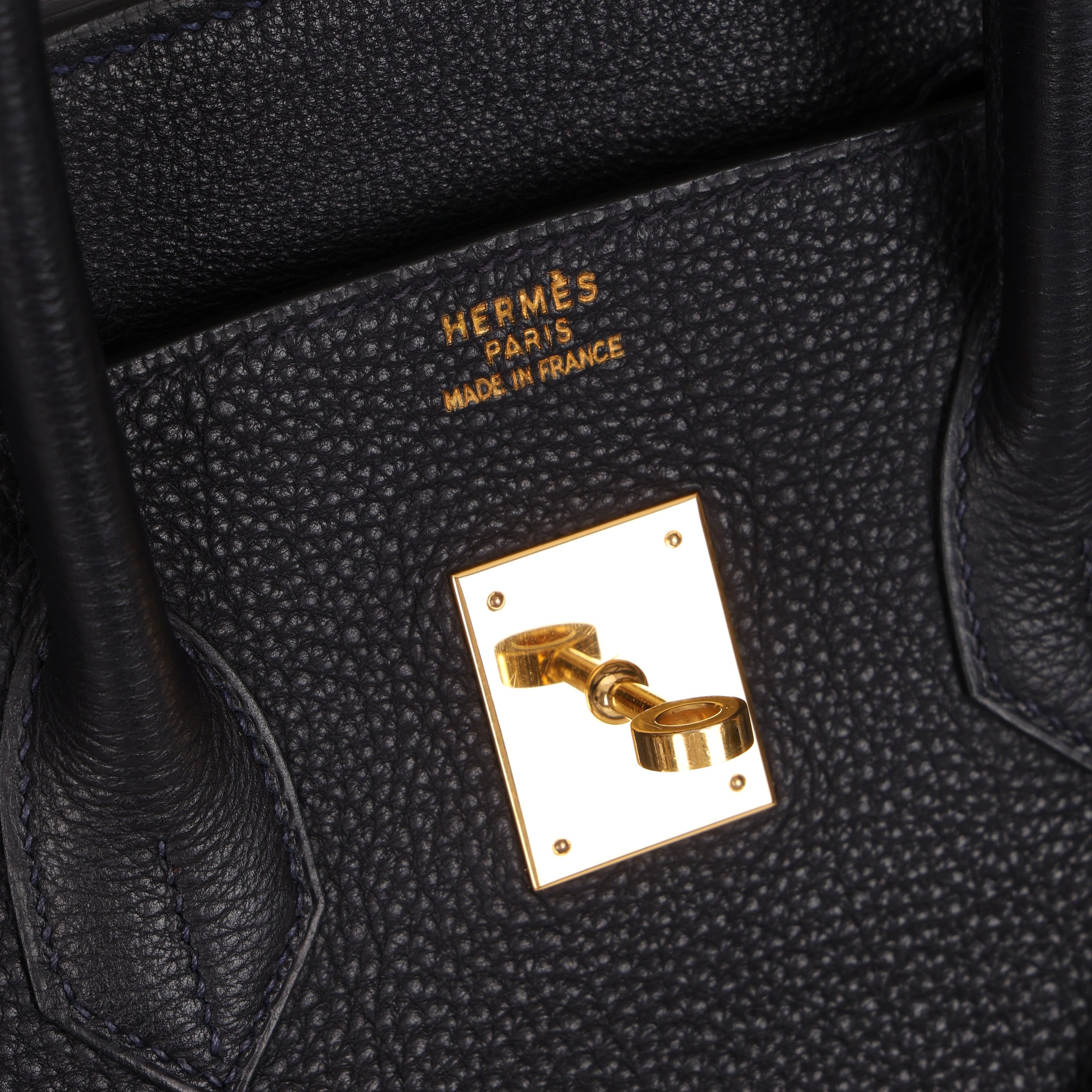 Hermès 1999 Bleu Marine Togo Birkin 35 Retourne GHW