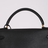 Hermès 1996 Noir Togo Kelly 32 Retourne GHW