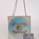 Limited Edition Chanel 1998 Silver Sequin & Nylon CC Tote