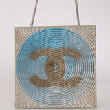 Limited Edition Chanel 1998 Silver Sequin & Nylon CC Tote