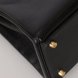 Hermès 1996 Noir Togo Kelly 32 Retourne GHW