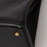Hermès 1996 Noir Togo Kelly 32 Retourne GHW