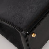 Hermès 1996 Noir Togo Kelly 32 Retourne GHW