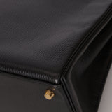 Hermès 1996 Noir Togo Kelly 32 Retourne GHW
